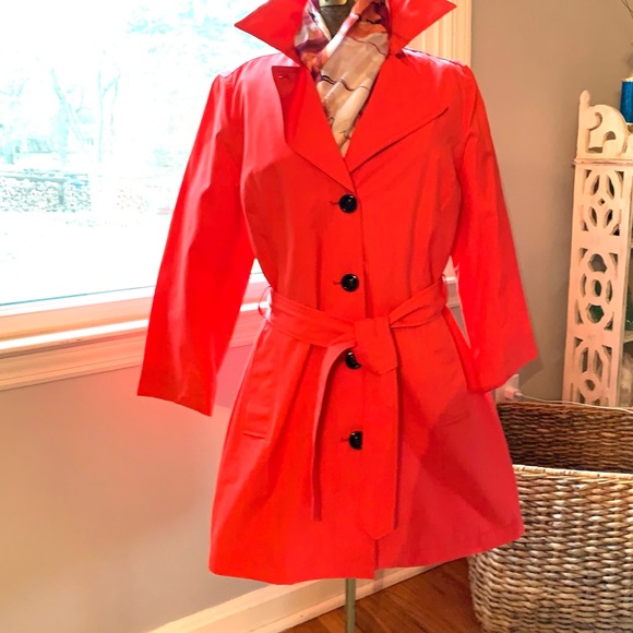 Lands End Rain Trench Coat Jacket Sz 68 